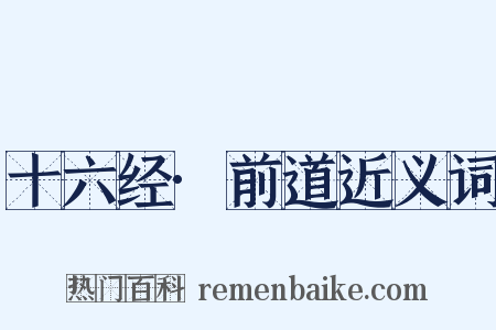 十六经·前道近义词是什么意思的图片